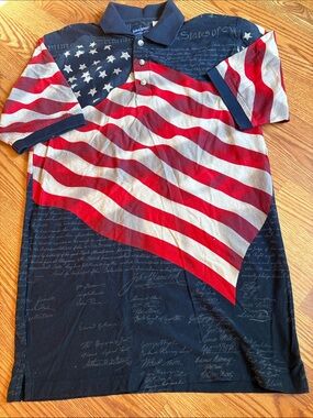 Waving American Flag Polo